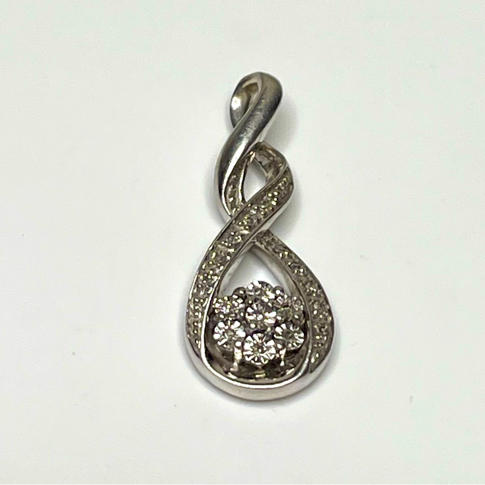Vintage Dakota West Diamond Pendant in Sterling Silver